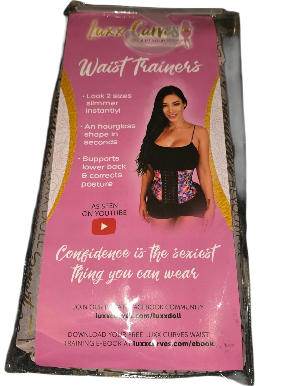 Luxx Curves Floral Panel Waist Trainer - Black & Multicolor